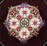 JN335 Cristmas Snowfall Biscornu JN335 Cristmas Snowfall Biscornu