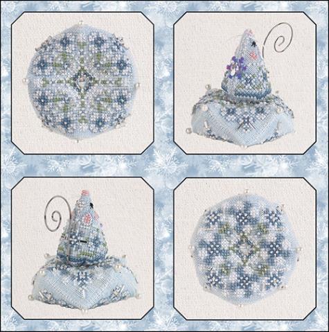 Just Nan Frost Flower Garden • Mouse on Biscornu Just Nan Frost Flower Garden • Mouse on Biscornu